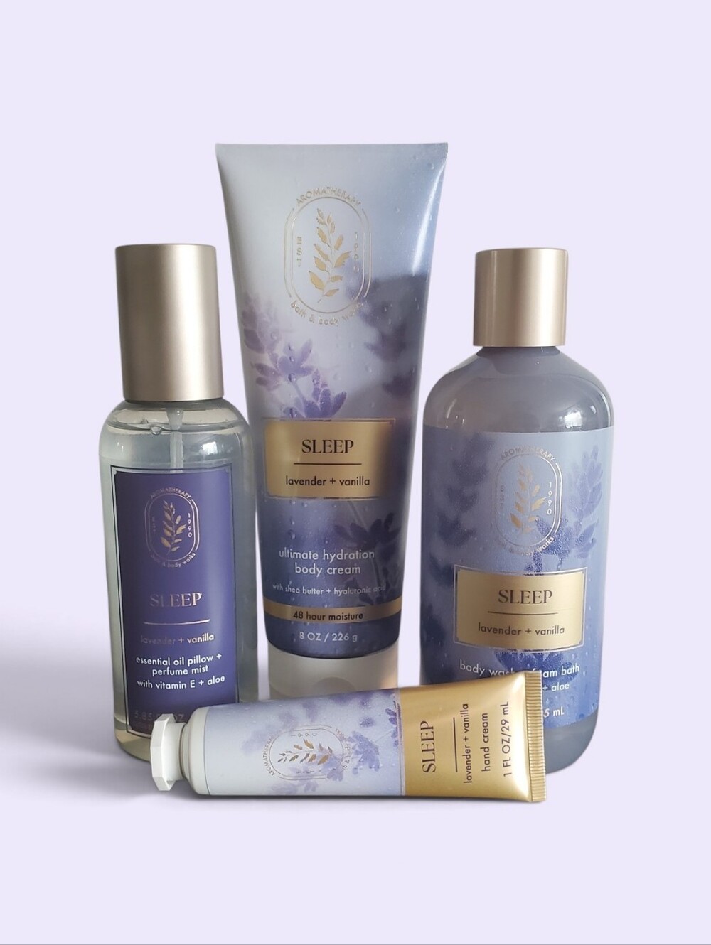 NEW  Aromatherapy SLEEP Lavender + Vanilla Bath & Body Works Set Full Size
